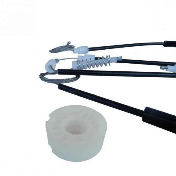 Peugeot 206 CC Cabriolet 2002-2008 İçin Ön Sol Cam Kriko Tel Halat Tamir Seti AGJMP467 ürün görseli 1