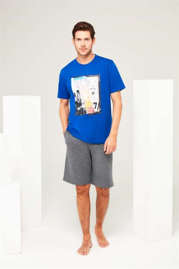 Mod Collection 3659 Erkek T-shirt Şort Takımı