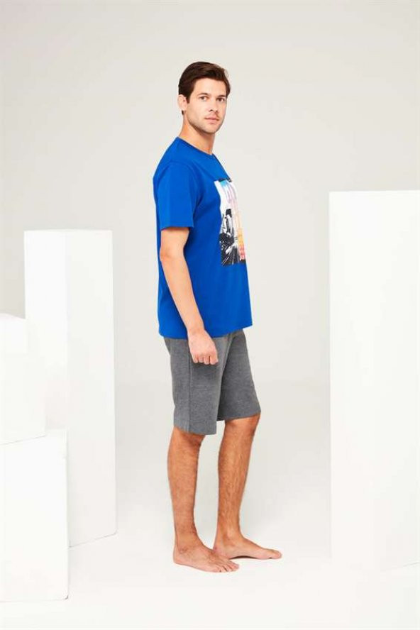 Mod Collection 3659 Erkek T-shirt Şort Takımı - 2