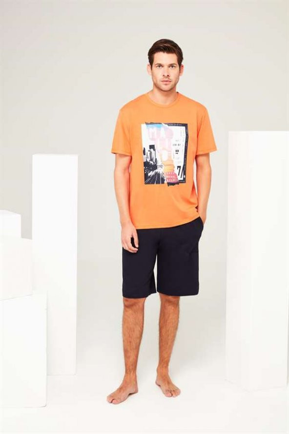 Mod Collection 3659 Erkek T-shirt Şort Takımı - 3