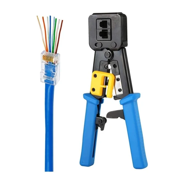 Q-Port Q-PEN6 Yeni Nesil Rj45 Rj11 Cat5 Cat6 Ağ Sıkma Pensesi Rj45 Pense - 3