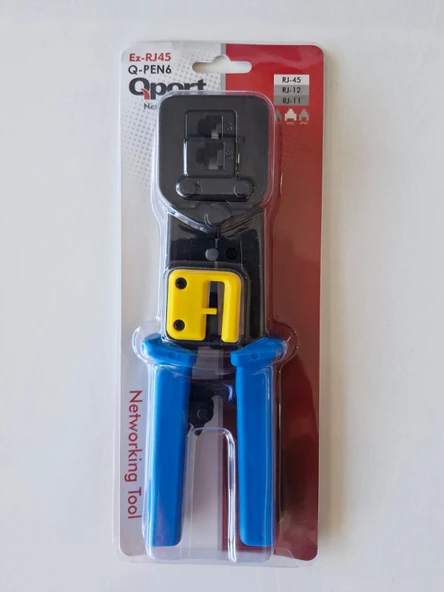 Q-Port Q-PEN6 Yeni Nesil Rj45 Rj11 Cat5 Cat6 Ağ Sıkma Pensesi Rj45 Pense - 2