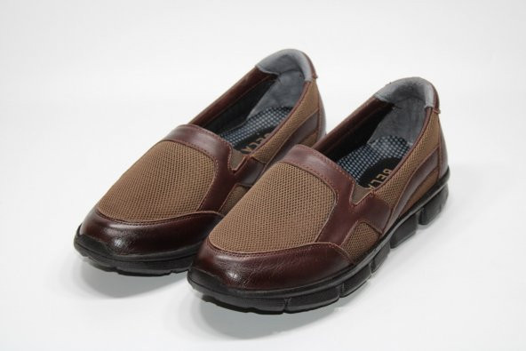 HANIMCA HAKİKİ DERİ HAFİF TABAN ORTOPEDİK BAĞSIZ KADIN GÜNLÜK AQUA AYAKKABI - 4