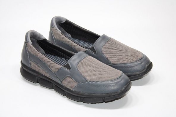 HANIMCA HAKİKİ DERİ HAFİF TABAN ORTOPEDİK BAĞSIZ KADIN GÜNLÜK AQUA AYAKKABI - 5