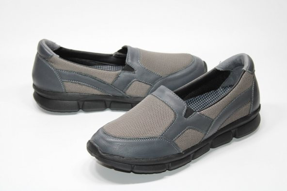 HANIMCA HAKİKİ DERİ HAFİF TABAN ORTOPEDİK BAĞSIZ KADIN GÜNLÜK AQUA AYAKKABI - 6