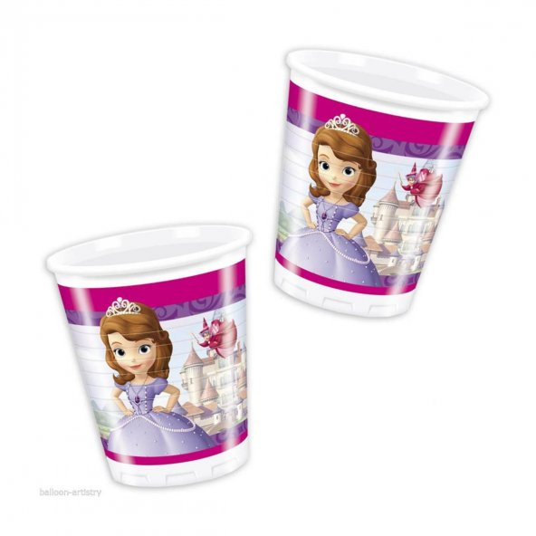 Disney Sofia The First Plastik Bardak (Disney Prenses Sofia Plastik Bardak) 8 Adet - 2