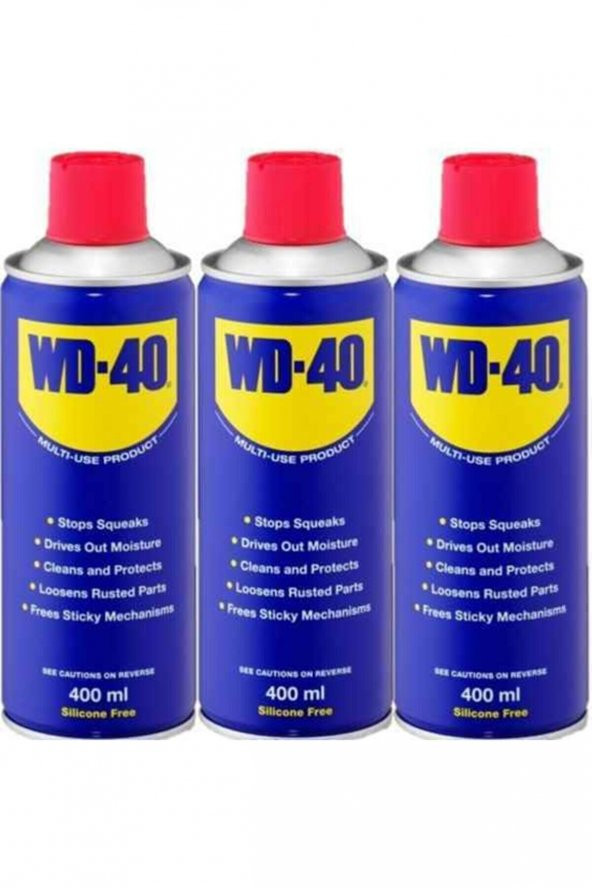 WD-40 Çok Amaçlı Etkili Koruyucu ve Pas Sökücü 400 ml 3 Adet