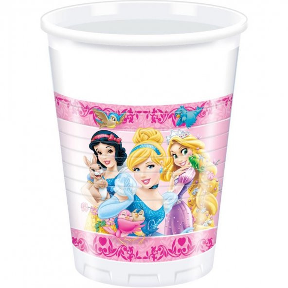 Disney Prensesler Plastik Bardak 8 Adet