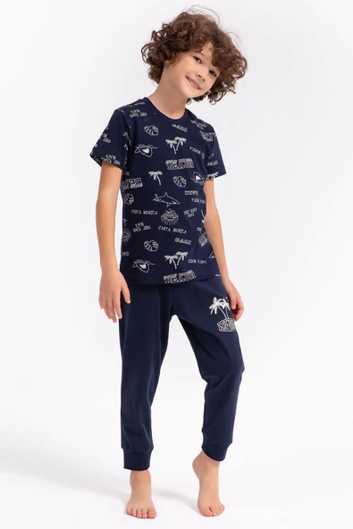 Roly Poly 2708 Surf Rider Erkek Çocuk Pijama Takımı