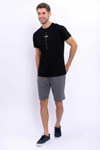 Arnetta 2044 Strong Siyah Erkek Bermuda Takım