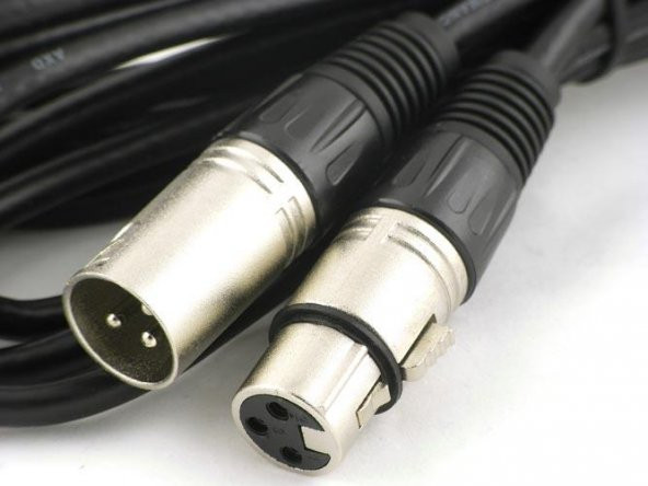 Xlr Kablo Dişi-Erkek 30 cm stereo balanslı kablo