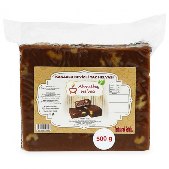 Ahmetbey Helvası - Kakaolu Cevizli Yaz Helvası 500g - 3
