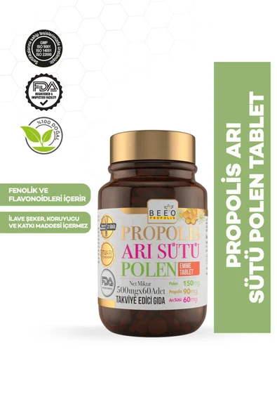 Bee`o Up Propolis Arı Sütü Polen Çocuk 60 Tablet - 3