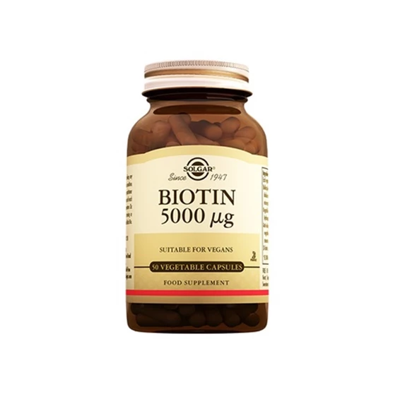 Solgar Biotin 5000 mcg 50 Kapsül ürün görseli 1