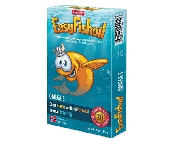 Easyvit Easyfishoil Omega 3 Çiğnenebilir Jel Form 30 Adet