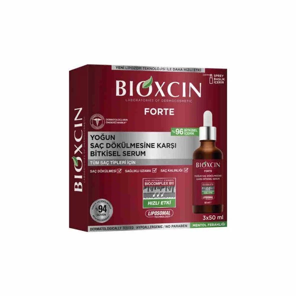 Bioxcin Forte Yoğun Saç Dökülmesine Karşı Bitkisel Serum 3 x 50 ml - 2