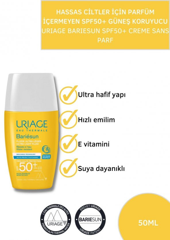 Uriage Bariesun Ultra Light Güneş Koruyucu Fluid Spf50+ 30Ml - 3