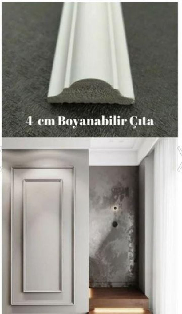 Dekoratif Boyanabilir Duvar Çıtası 4 cm x 240cm 4 adet