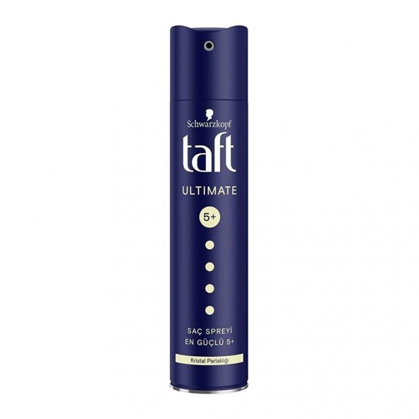 Taft Ultimate Kristal Parlaklığı 5+En Güçlü Saç Spreyi 250 ml