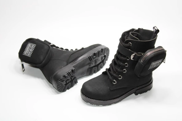 ENSA KIZ ÇOCUĞU ORTOPEDİK KAYMAZ TABAN CÜZDANLI FERMUARLI BOT - 8