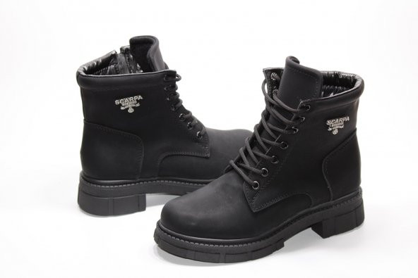 LADYPARK ORTOPEDİK KAYMAZ TABAN BAĞCIKLI FERMUARLI KADIN SİYAH GÜNLÜK POSTAL BOT - 3