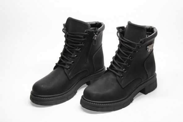 LADYPARK ORTOPEDİK KAYMAZ TABAN BAĞCIKLI FERMUARLI KADIN SİYAH GÜNLÜK POSTAL BOT - 5