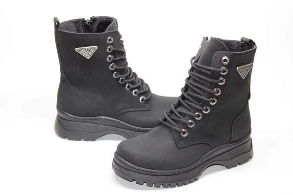 LADYPARK ORTOPEDİK KAYMAZ TABAN FERMUARLI KADIN SİYAH GÜNLÜK BOT - 2