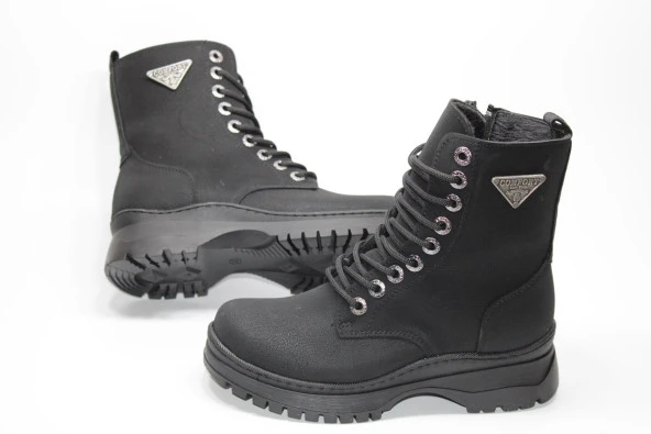 LADYPARK ORTOPEDİK KAYMAZ TABAN FERMUARLI KADIN SİYAH GÜNLÜK BOT - 3