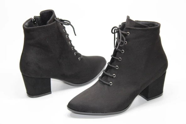 LADYPARK KALIN TOPUKLU BAĞCIKLI FERMUARLI KADIN GÜNLÜK BİLEK BOT - 7