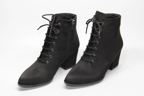 LADYPARK KALIN TOPUKLU BAĞCIKLI FERMUARLI KADIN GÜNLÜK BİLEK BOT - 8