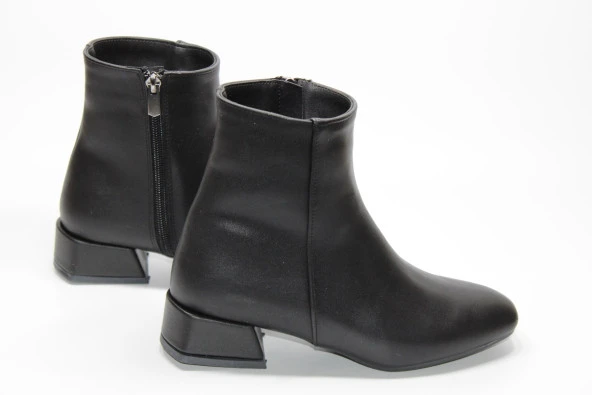 LADYPARK ALÇAK KALIN TOPUK FERMUARLI KADIN GÜNLÜK BİLEK BOT - 5