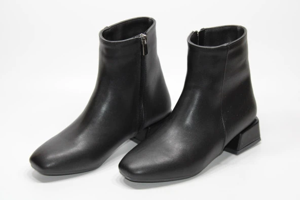 LADYPARK ALÇAK KALIN TOPUK FERMUARLI KADIN GÜNLÜK BİLEK BOT - 7