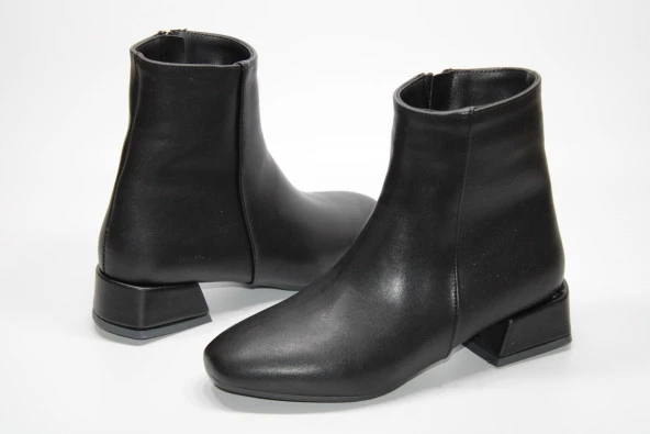 LADYPARK ALÇAK KALIN TOPUK FERMUARLI KADIN GÜNLÜK BİLEK BOT - 8