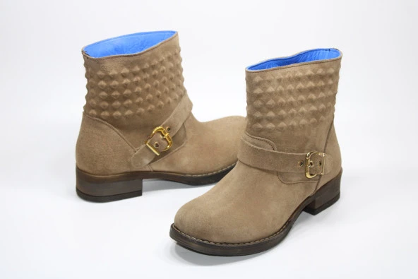 MND HAKİKİ DERİ BAĞSIZ KAUÇUK TABAN TOKA DETAY KADIN POSTAL BOT - 2