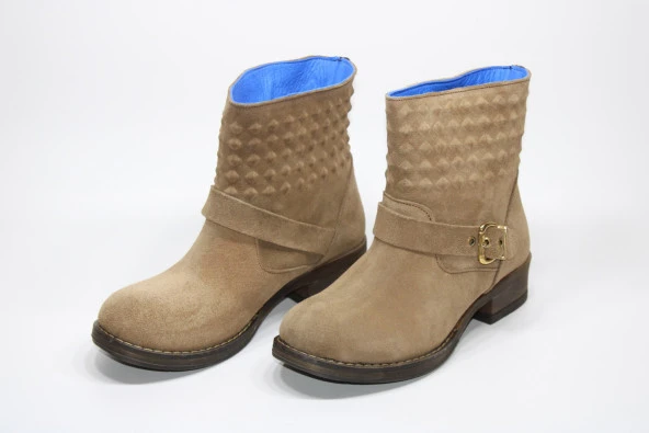 MND HAKİKİ DERİ BAĞSIZ KAUÇUK TABAN TOKA DETAY KADIN POSTAL BOT - 4