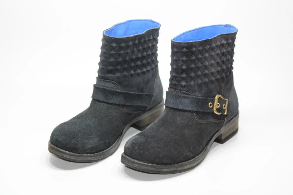 MND HAKİKİ DERİ BAĞSIZ KAUÇUK TABAN TOKA DETAY KADIN POSTAL BOT - 12