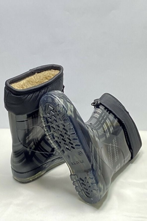 GEZER İÇİ POLARLI KAYMAZ TABAN SU VE SOĞUK GEÇİRMEZ NAYLON ÇİZME - 2