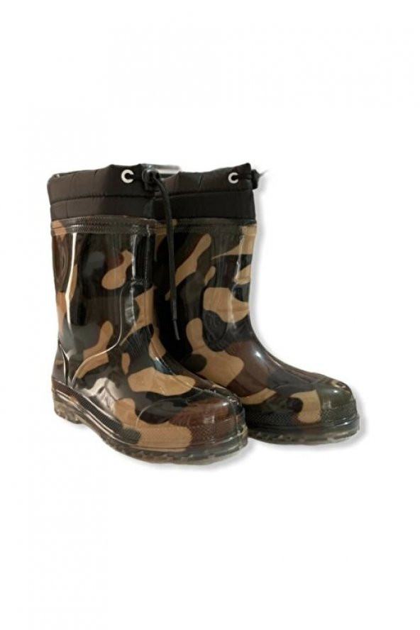 GEZER İÇİ POLARLI KAYMAZ TABAN SU VE SOĞUK GEÇİRMEZ NAYLON ÇİZME - 4