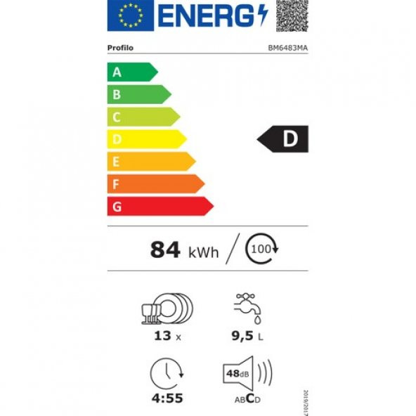 Profilo BM6483MA D Enerji Sınıfı 6 Programlı 13 Kişilik Bulaşık Makinesi - 5