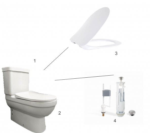 Creavit Vitroya Duvara Dayalı Klozet Seti (4 Parça) - 6