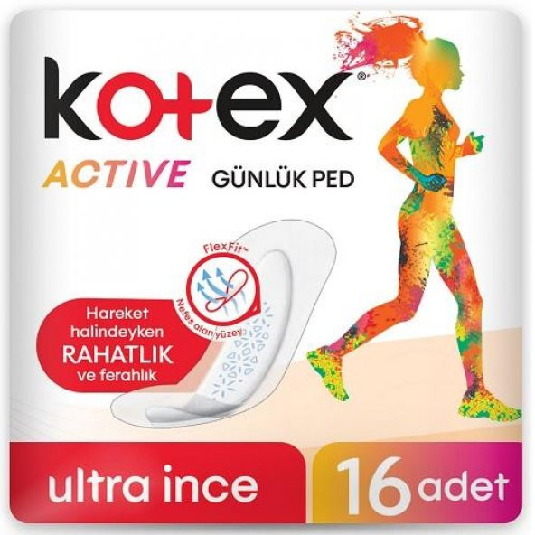 Kotex Active Günlük Ped 16 Lı Ultra İnce