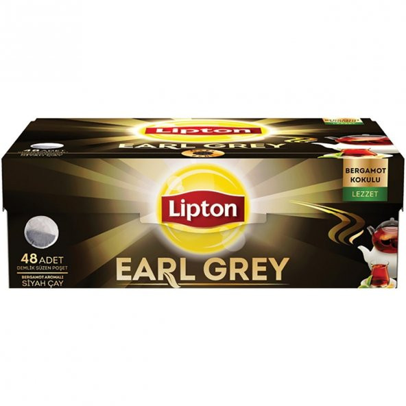 Lipton Demlik Poşet Çay Earl Grey 48 Adet