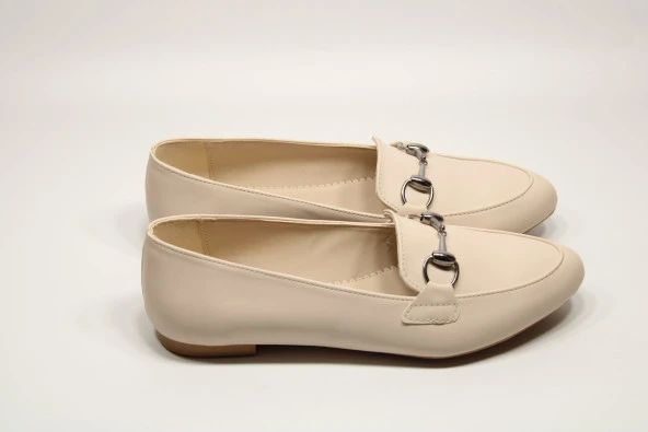 SEDEF KAYMAZ DÜZ TABAN TOKA DETAY KADIN SEDEF KLASİK-SPOR GÜNLÜK BABET AYAKKABI