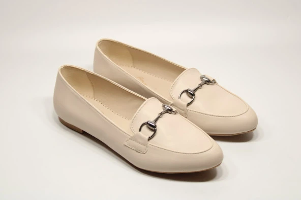 SEDEF KAYMAZ DÜZ TABAN TOKA DETAY KADIN SEDEF KLASİK-SPOR GÜNLÜK BABET AYAKKABI - 2