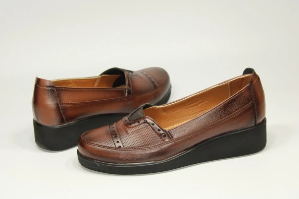 HANIMCA ORTOPEDİK TABAN KADIN GÜNLÜK RAHAT TAŞ DETAY DOLGU ANNE AYAKKABISI - 9