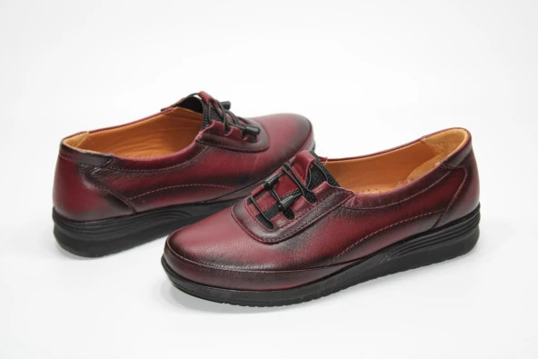 HANIMCA HAKİKİ DERİ ORTOPEDİK TOPUK DİKENİ DESTEKLİ KADIN BAĞSIZ GÜNLÜK RAHAT AYAKKABI - 3