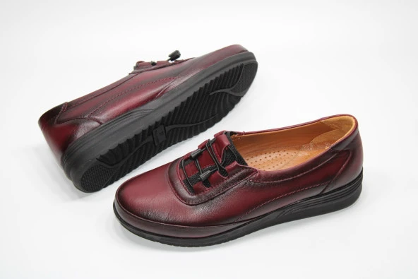 HANIMCA HAKİKİ DERİ ORTOPEDİK TOPUK DİKENİ DESTEKLİ KADIN BAĞSIZ GÜNLÜK RAHAT AYAKKABI - 4