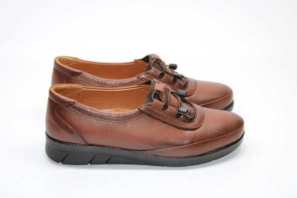 HANIMCA HAKİKİ DERİ ORTOPEDİK TOPUK DİKENİ DESTEKLİ KADIN BAĞSIZ GÜNLÜK RAHAT AYAKKABI - 6