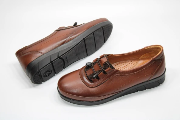 HANIMCA HAKİKİ DERİ ORTOPEDİK TOPUK DİKENİ DESTEKLİ KADIN BAĞSIZ GÜNLÜK RAHAT AYAKKABI - 7