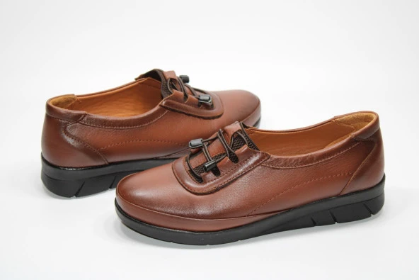 HANIMCA HAKİKİ DERİ ORTOPEDİK TOPUK DİKENİ DESTEKLİ KADIN BAĞSIZ GÜNLÜK RAHAT AYAKKABI - 9